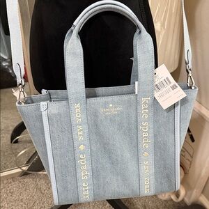 kate spade denim Light Blue Tote Bag